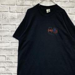 USA製90sヴィンテージTシャツ！シングルステッチ　ブラック半袖古着XL 29