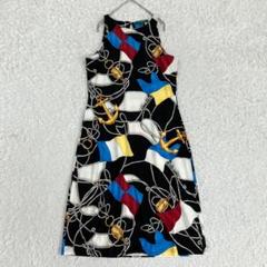 極美品✨ローレンラルフローレン ロングワンピース スカーフ柄 伸縮性 フレア