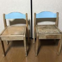 昭和レトロ　当時物　幼稚園チェアー　2脚セット