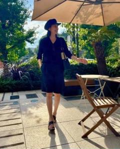 loin. ロワン 雑誌掲載 ミドルタックパンツ 洗える ブラック