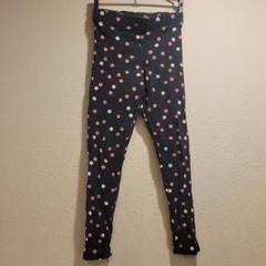 H&M ネイビー ドット柄 スパッツ US 7　130