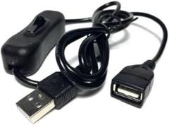 ⭐️ USB 延長ケーブル スイッチ付き ブラック 1m USBA32BK100