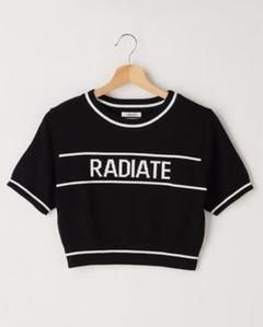 RADIATE クロップドニット 半袖 黒　INGNIのサムネイル