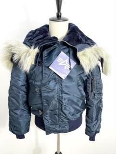 【レア】アルファ　n-2b ネイビー　L ALPHA アルファ MADE IN USA N-2B フライトジャケット AIR FORCE