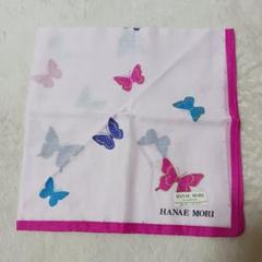 極美品　HANAEMORI 森英恵　コットン　花柄　蝶々　美形　ワンピース　9号 極美品 HANAEMORI 森英恵 コットン 花柄 蝶々 美形 ワンピース 9