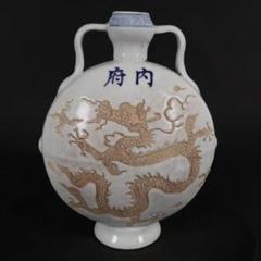中国古美術・旧蔵の磁器・官窯の金口詩刻瓶・置物・書道・茶道具