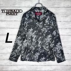 『TORNADO MART』 クラウドレオパード　シングルライダース　黒　【L】