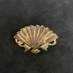 沖縄鼈甲　帯留め　扇子　ヴィンテージ