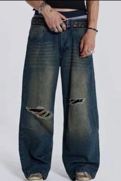 jaded london indigo バギーデニム　w26 ☆英国発*JADED LONDON*新作*Mud Wash Colossusバギーデニム