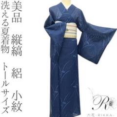 Y3185◇美品 洗える夏着物 絽 桔梗 トールサイズ 訪問着 - メルカリ