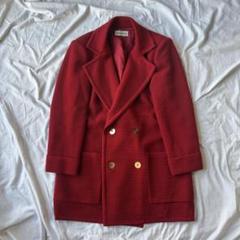 YVES SAINT LAURENT YSL 赤 ダブル チェスターコート - メルカリ