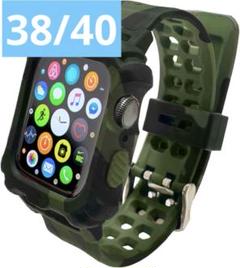 アップルウォッチ バンド 迷彩 グリーン Applewatch