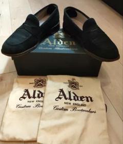 【美品】Alden 62437 ペニー ローファー　スエード　木型付 美品】Alden 62437 ペニー ローファースエード木型付