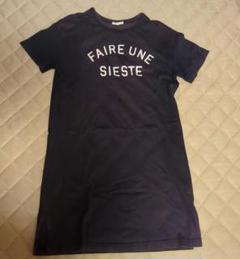 GUネイビーTシャツワンピース　130cm