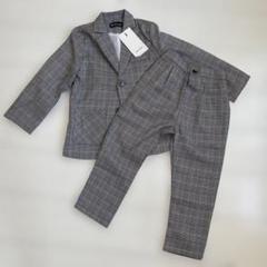 6. 新品　デイクローゼット　スーツ　チェック柄スーツセット　120センチ