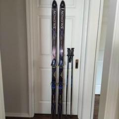 メンテ済 120cm 靴22cm SALOMON 子供用スキーセット 中古 メンテ済 120cm 靴22cm SALOMON 子供用スキーセット 中古