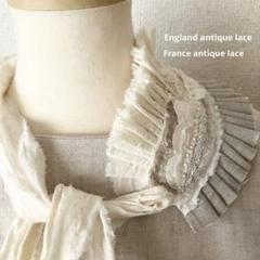 handmade England antique lace×コラージュブローチのサムネイル