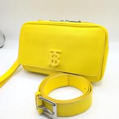良品✨バーバリー ショルダーバッグ クロスボディバッグ レザー イエロー