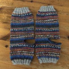 【ハンドメイド】opal手編みレッグウォーマー