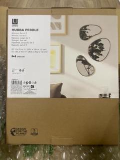 未使用、新品！umbra ミラー 壁掛け鏡 チタニウム 3 個セット