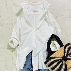 美品＊ドゥーズィエムクラス ワイヤーwashシャツ 長袖シャツ