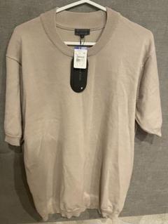 新品】ヒルトントガニット25SS ニット 半袖 M グレージュ 戸賀
