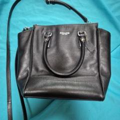 COACH 黒 トートバッグ ショルダーストラップ付き