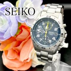 稼動 腕時計　SEIKO セイコー　クロノグラフ　100M 新品電池　E50