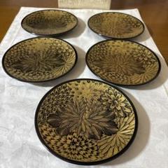 輪島塗 沈金 菊 菓子皿 銘々皿 5枚 - メルカリ