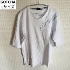ガッチャ 半袖Tシャツ ホワイト L ゆったりサイズ