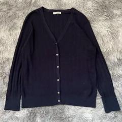 美品✨【I.T’S international】ネイビー カーディガン 冷房対策