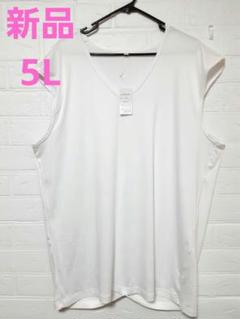 新品 メンズ 5L ノースリーブ 袖なし フレンチTシャツ シャツのサムネイル