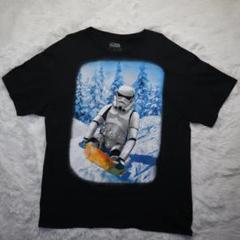 STAR WARS Tシャツ ストームトルーパー 雪そり ブラック L