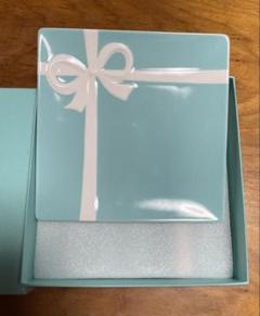 ティファニー　ブルー　リボン　ボウ　スクエア　プレート　皿　2枚　Tiffany TIFFANY&Co. ティファニー ブルー ボウ デザートプレート 2枚
