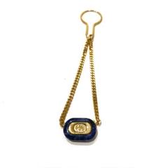 美品 GUCCI グッチ カフスリンクス ゴールド ブラック GG ロゴ 小物