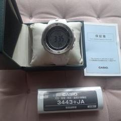 CASIO PRO TREK 腕時計 3443*JA ホワイト CASIO PRO TREK 腕時計 3443*JA ホワイト - メルカリ