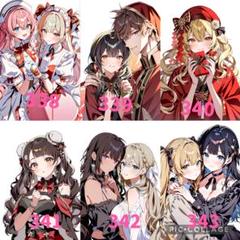 338~人物ステッカー 女性 女の子 シール コラージュ素材