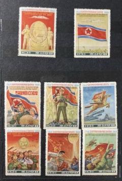 値下げ【切手】北朝鮮切手1950年代〜1960年代 記念切手　未使用　多数 北朝鮮切手!!】⑳ 初期～1950年代切手 未使用・使用済ロット 11