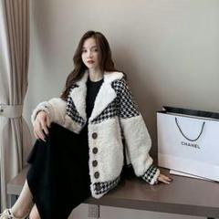 新厚手ラムウールショートコート女性冬のワイルドニューモデル9