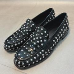新品タグ付き⭐︎ZARA プラットフォームローファー 37（24cm）ブラック 新品タグ付 ZARA ザラ レザー フラットシューズ 皮革 ブラック