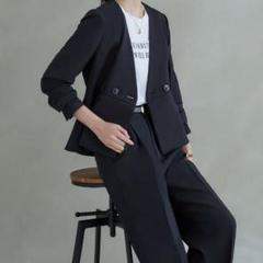 美品 RUIRUE BOUTIQUE ノーカラージャケット＆ワンタックパンツ L