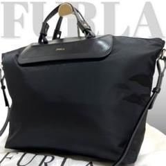 極美品 未使用級 フルラ ショルダーバッグ トートバッグ ロゴ