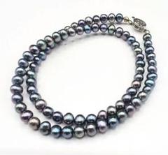 良品✨ ネックレス パールネックレス パール パープル系