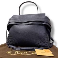 TOD'S WAVE レザー 2way ウェーブ ショルダーバッグ　斜め掛け