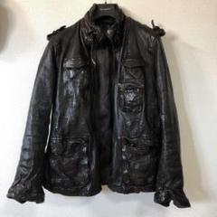 美品　ニールバレット　バッファローレザージャケット　コレクションモデル NEIL BARRETT(ニールバレット) バッファローレザーブルゾンの