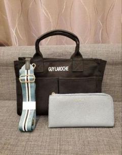 Guy Laroche ギ・ラロッシュ トート バッグ 財布付き 2点セット Guy Laroche ギ・ラロッシュ トート バッグ 財布付き 2点セット