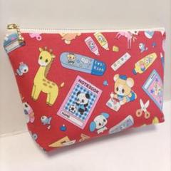 レトロポップ 文房具 アニマル ハンドメイド ファスナーポーチ 長尾マロン 昭和