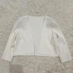 美品　FOXEY NEW YORK スクエアカーディガン　ニット　ボレロ　白 美品FOXEY NEW YORK スクエアカーディガンニットボレロ白