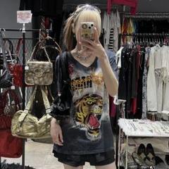 ジョンガリアーノ　グランジ　パンク　ピチ　ロンT ロゴ入り　グラフィック ジョンガリアーノグランジパンクピチロンT ロゴ入りグラフィック