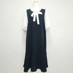 【極美品】Derelikt デアリクト ボウタイ ドッキングワンピース 黒 4L